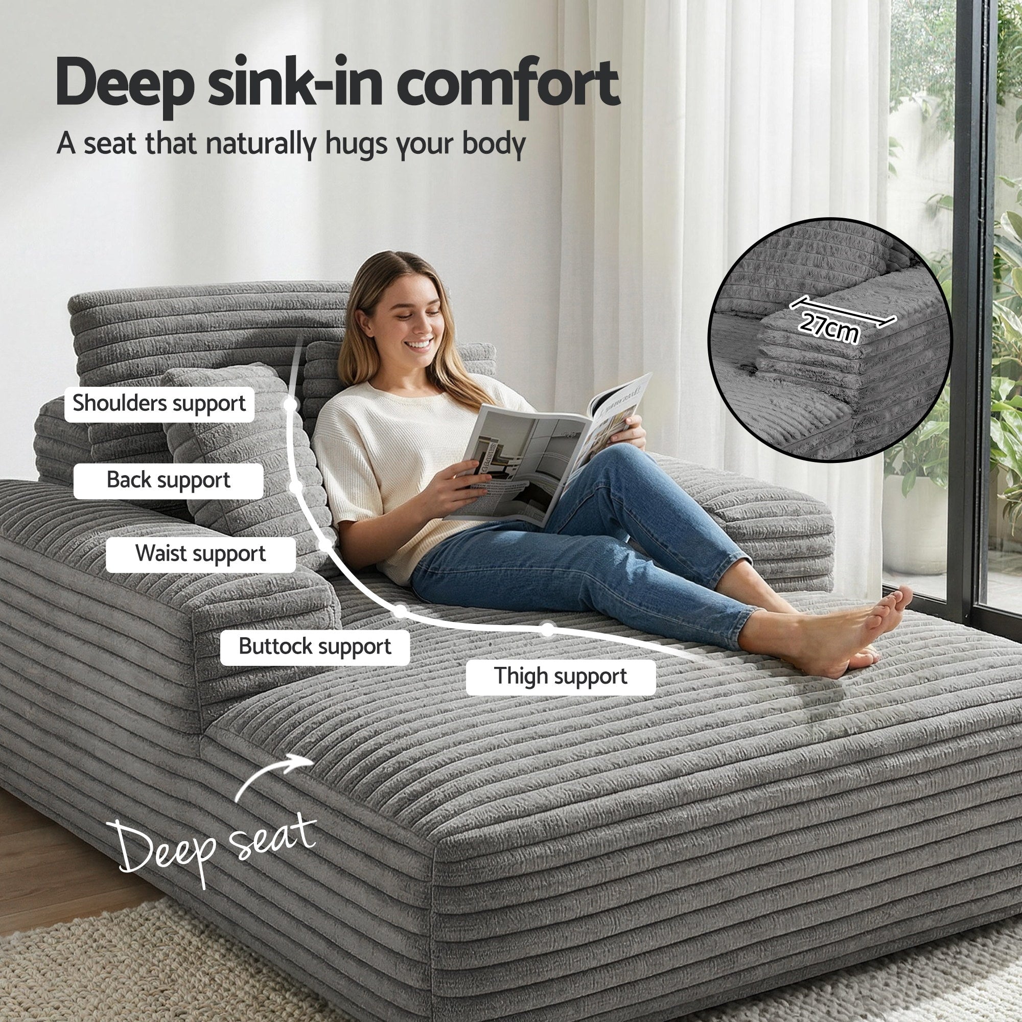 Artiss Sofa Bed Recliner Lounge Chair Sleeper | Simpledeals
