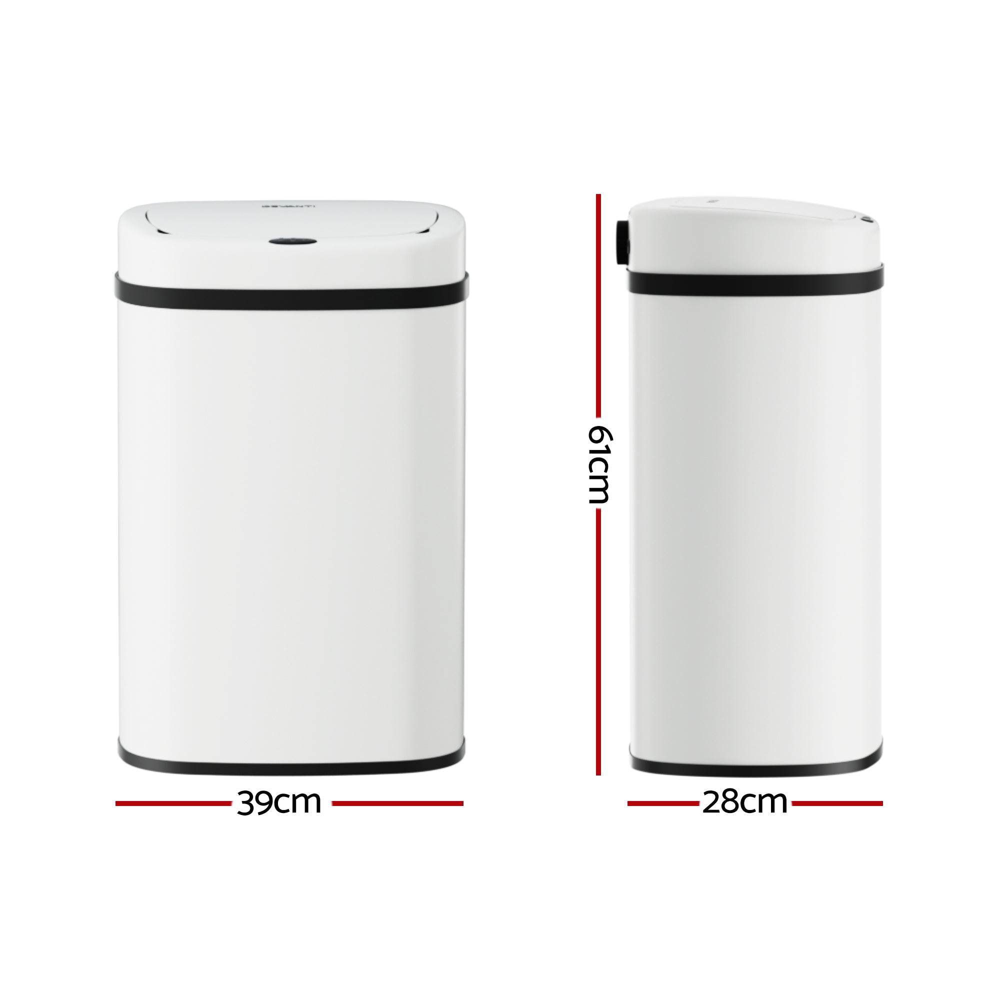 50L Sensor Bin Motion Rubbish Automatic White, White colour