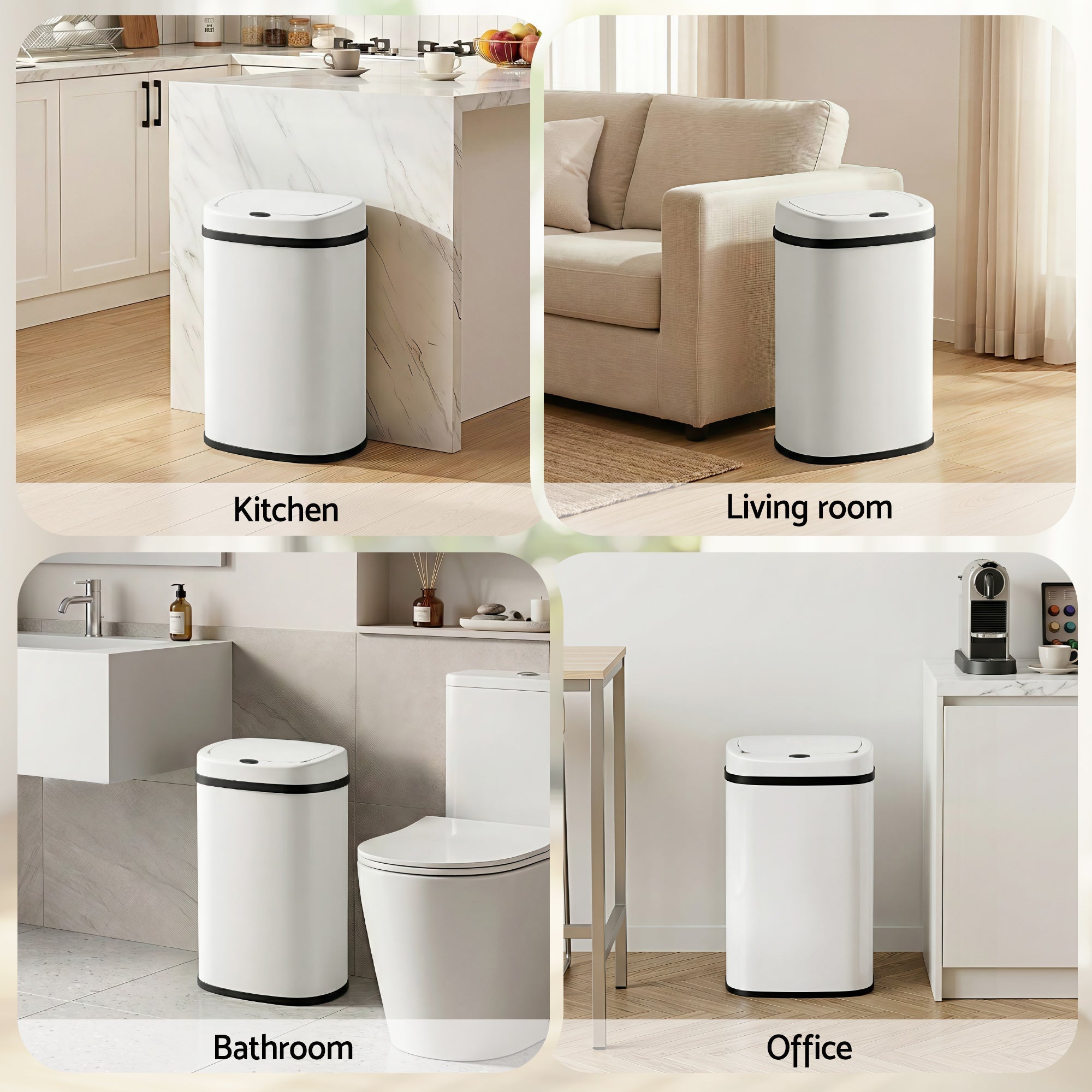 50L Sensor Bin Motion Rubbish Automatic White | Automatic Bins