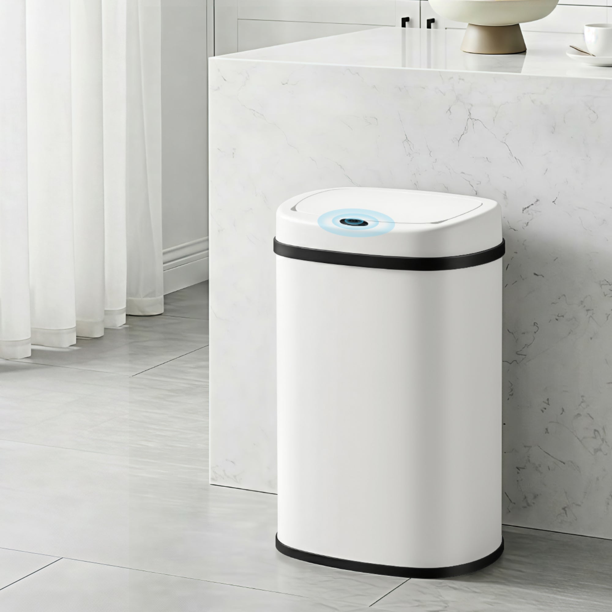 50L Sensor Bin Motion Rubbish Automatic White | White colour