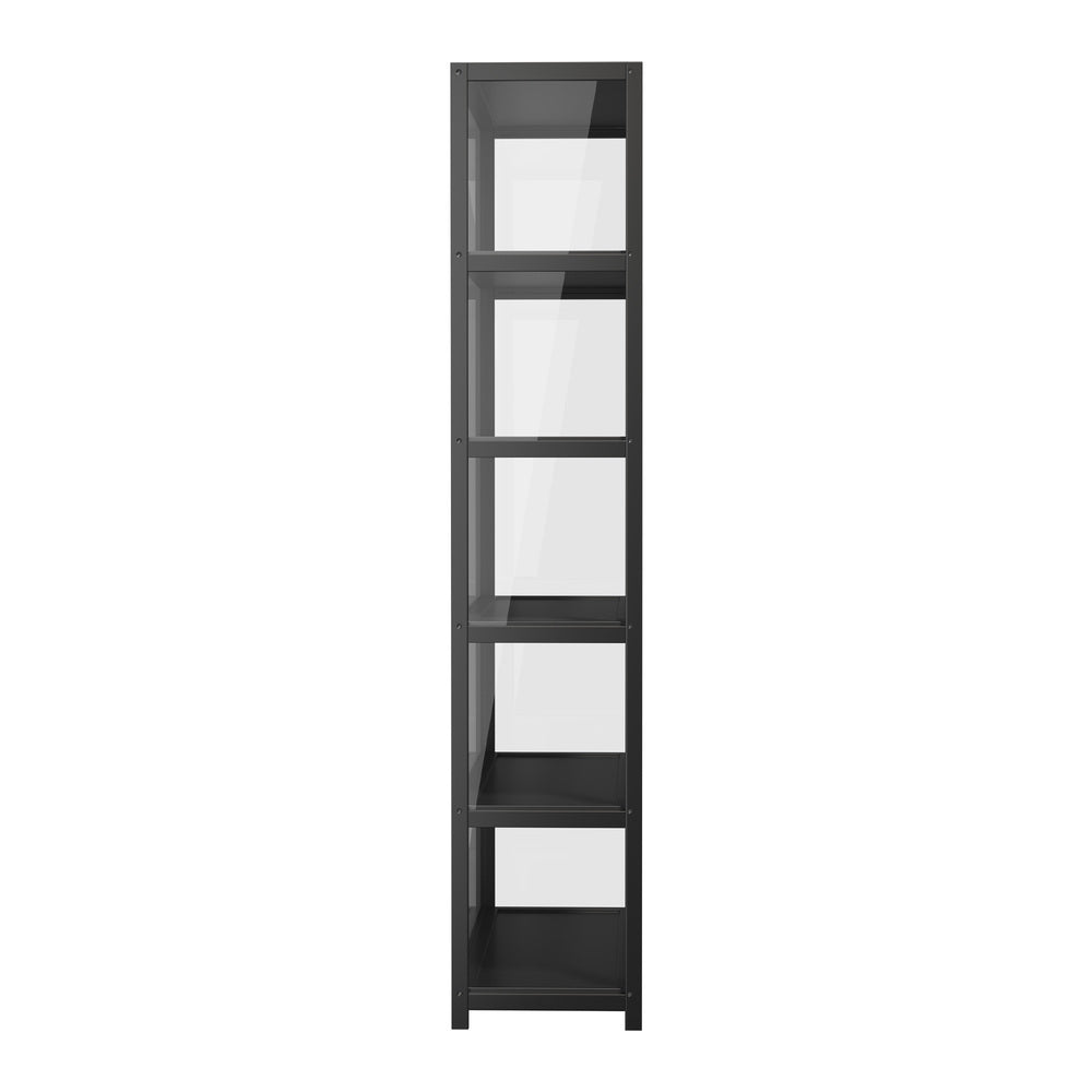 5-Tier Display Cabinet Tall Bookcase Black | Simpledeals