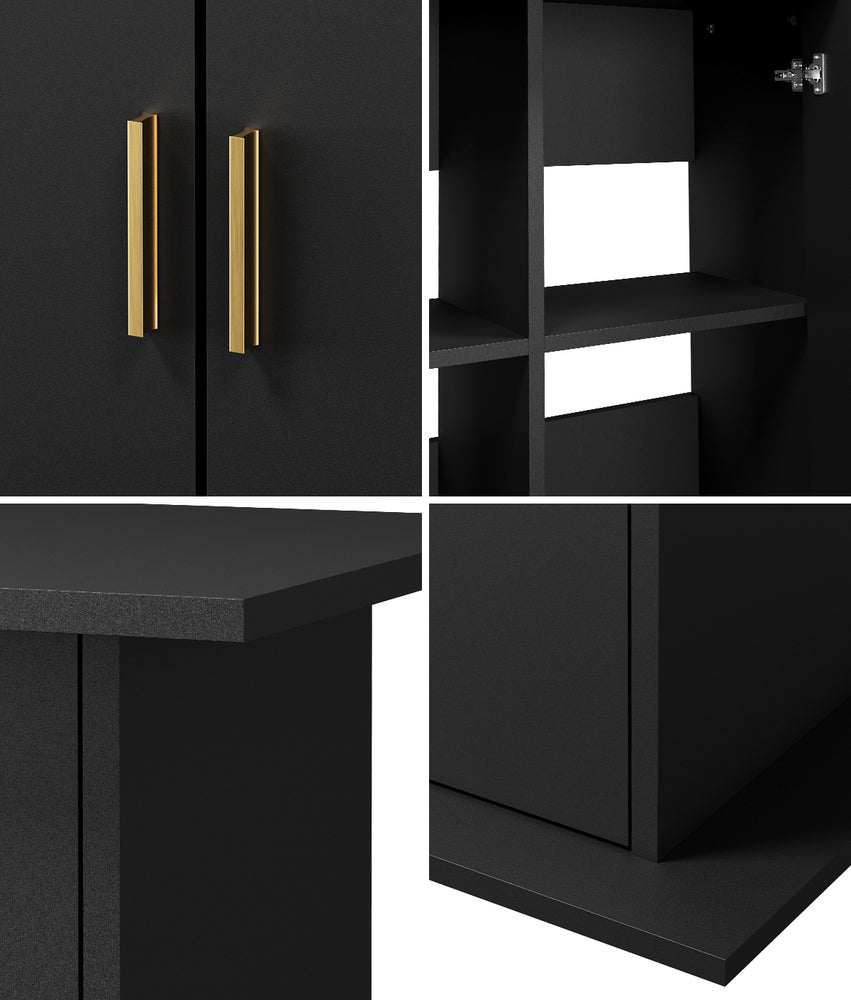Black cabinet 81x36x73cm, view 8