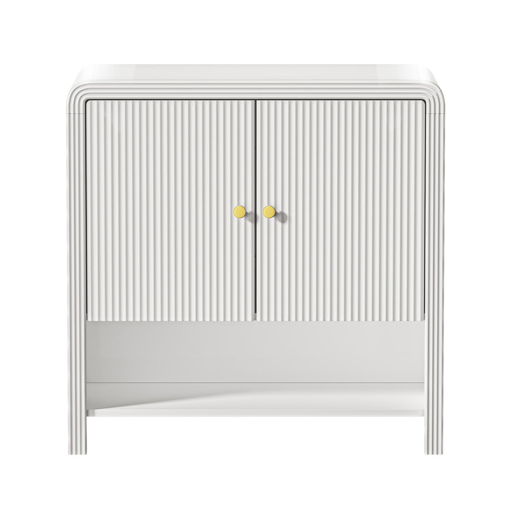 Buffet Sideboard Storage Cabinet White 2 Doors Cupboard for Dining Room
