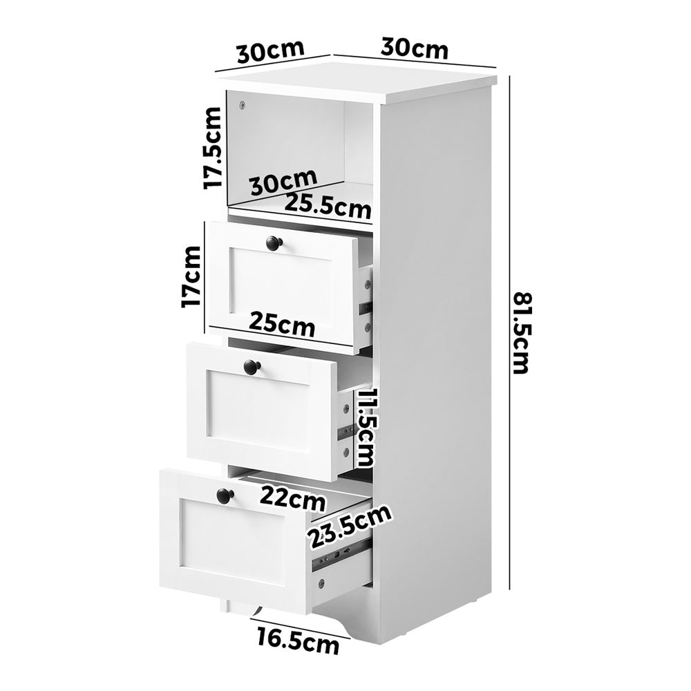 2x Chest of Drawers Storage Cabinet Dresser Tallboy Hamptons
