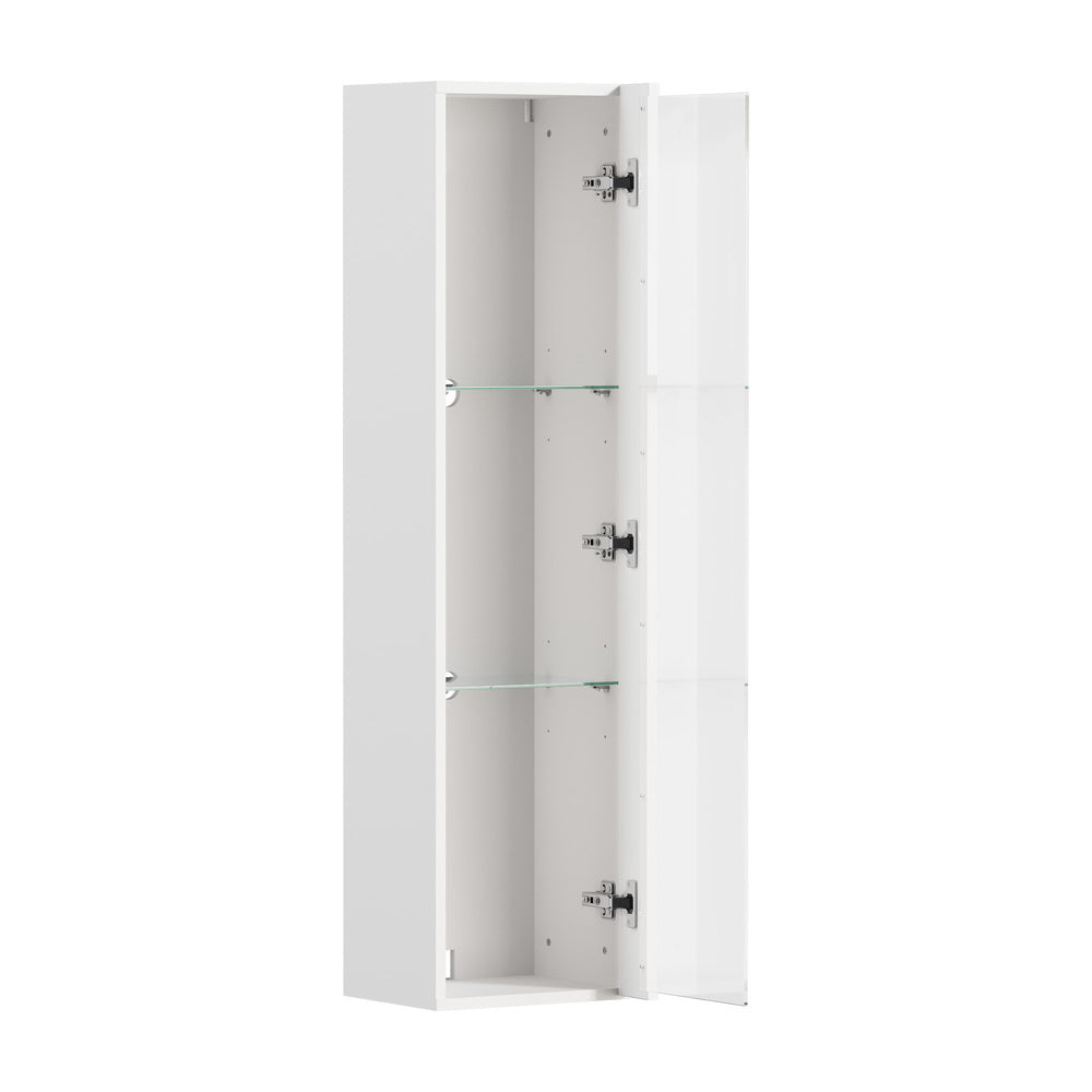 LED Display Cabinet Wall Mounted Glass Shelves | Simpledeals