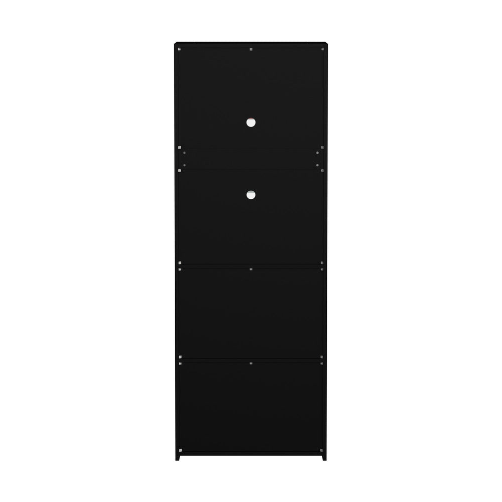 LED Display Cabinet Sideboard High Gloss Black | Simpledeals