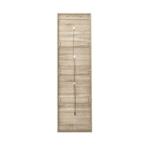 Display Cabinet Buffet Sideboard LED Light High Gloss Door Natural
