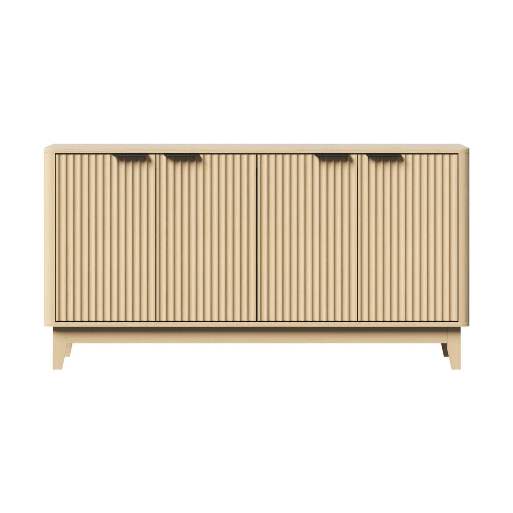 Buffet Sideboard Storage Cabinet 4 Doors Cupboard White