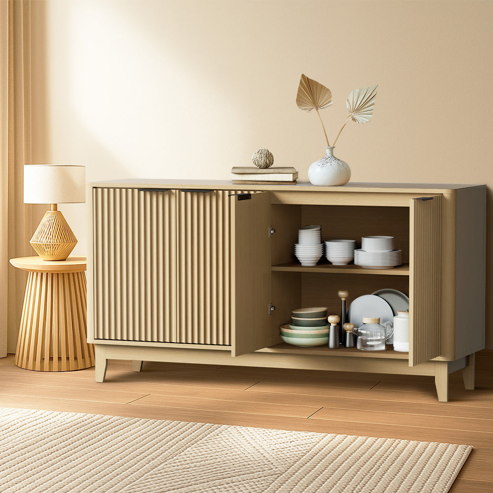 Buffet Sideboard Storage Cabinet 4 Doors Cupboard