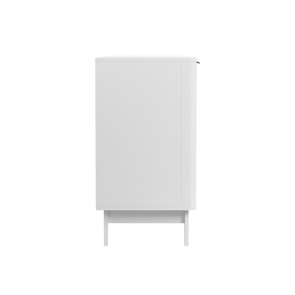 Buffet Sideboard Storage Cabinet 4 Doors Cupboard Natural