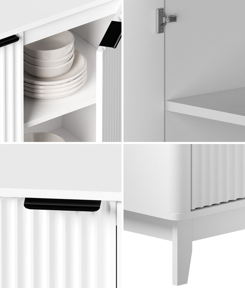 Buffet Sideboard Storage Cabinet 4 Doors Cupboard