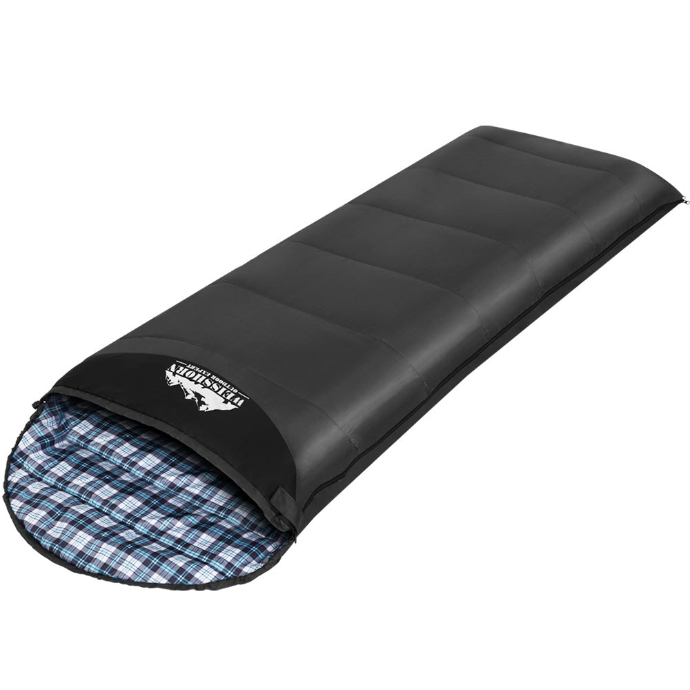 Sleeping Bag Single Thermal Camping Hiking Tent Grey 0&Deg;C