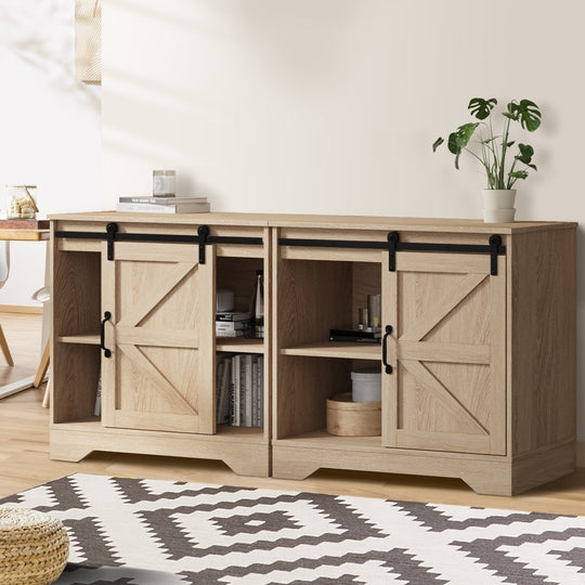 2x Buffet Sideboard Cabinet Storage Cupboard