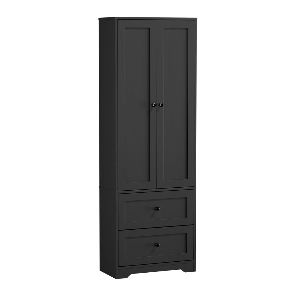 Black Metal Sideboard Cabinet 60x30x175.5cm