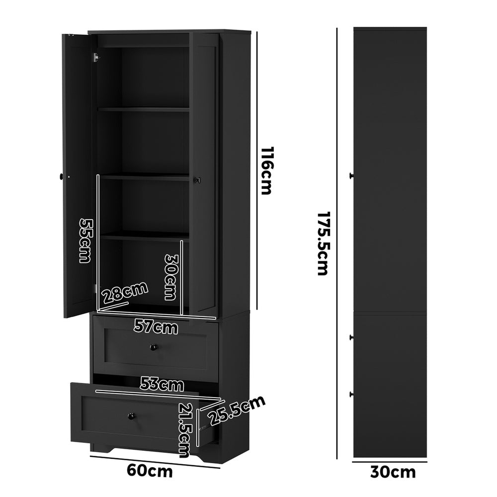 Black black 60x30x175.5cm, in room setting