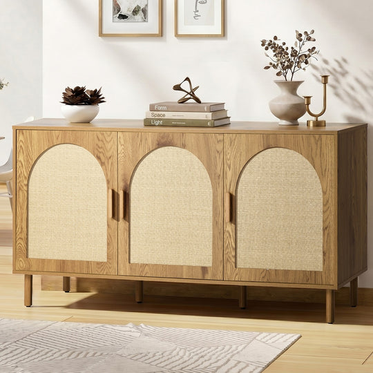 Rattan Sideboard Storage Cabinet 150cm | Simpledeals