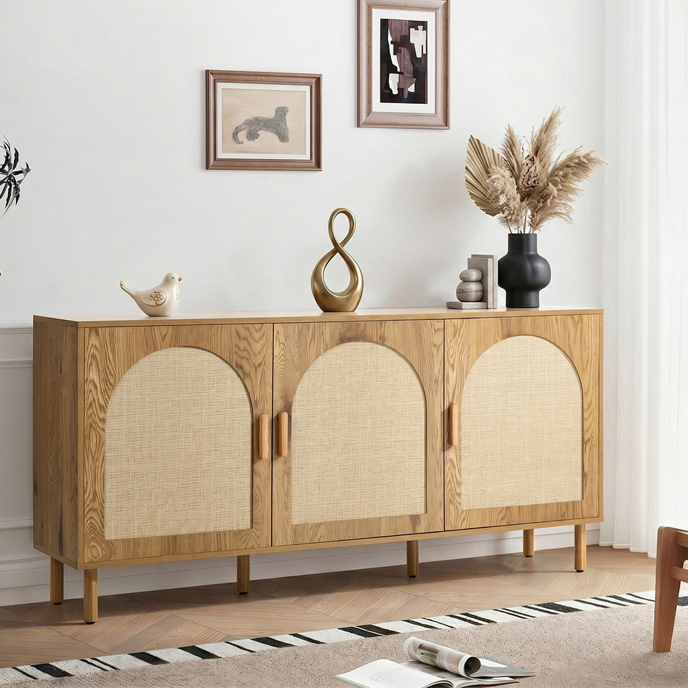 Rattan Sideboard Storage Cabinet 150cm | Simpledeals