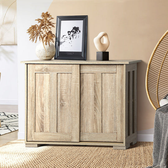 Elegant Sliding Doors: Sideboard Buffet Cabinet for Stylish