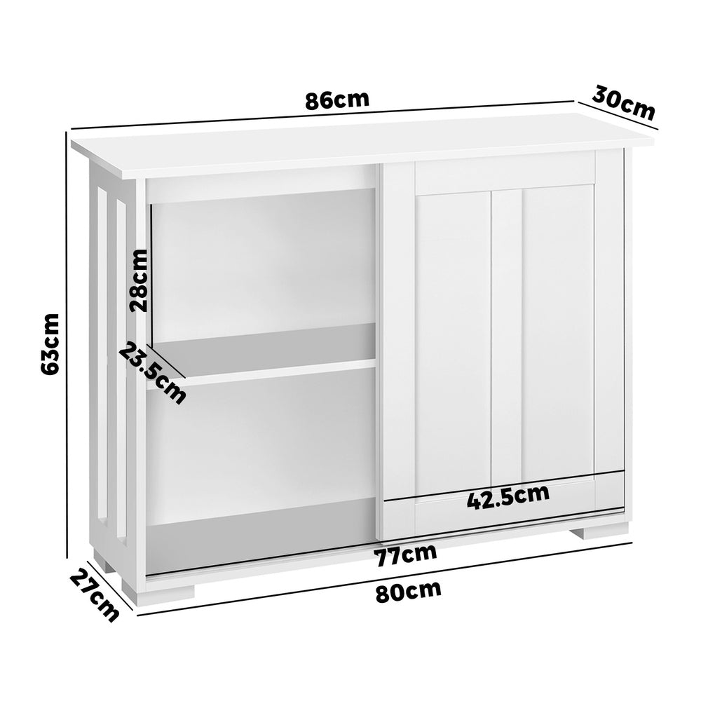 Sideboard Buffet Side Hallway Table Floor Cabinets Desk Storage Cupboard Shelf Home Furniture ?White