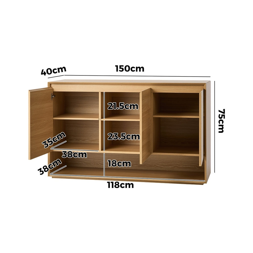Sideboard Storage Cabinet 3 Door 120cm | Simpledeals
