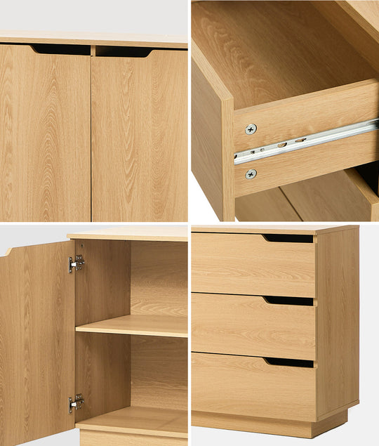 Sideboard - Buffet Sideboard Storage Cabinet 3 Drawers Cupboard - photo 10
