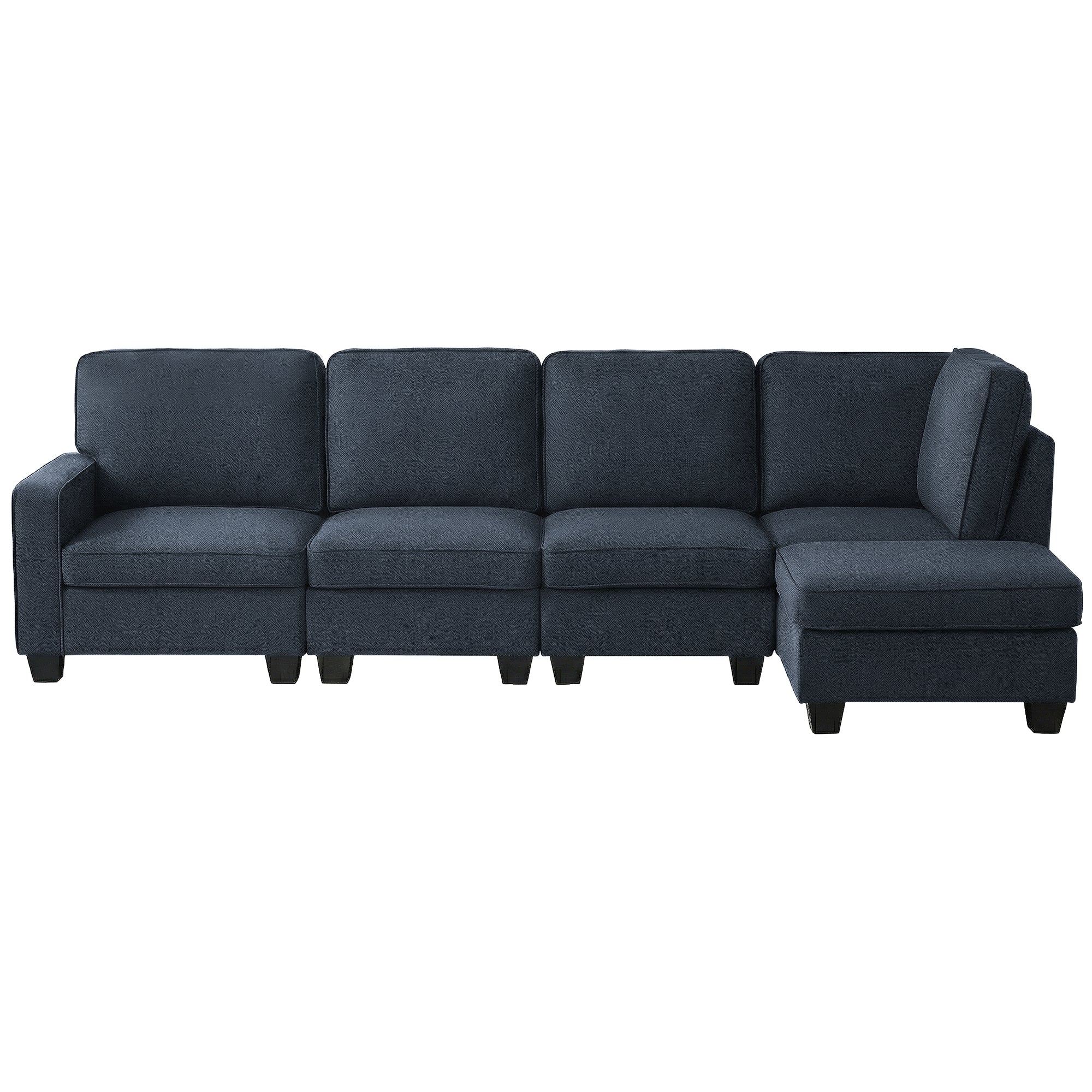 Modular Sofa Chaise Set 5-Seater Dark Grey