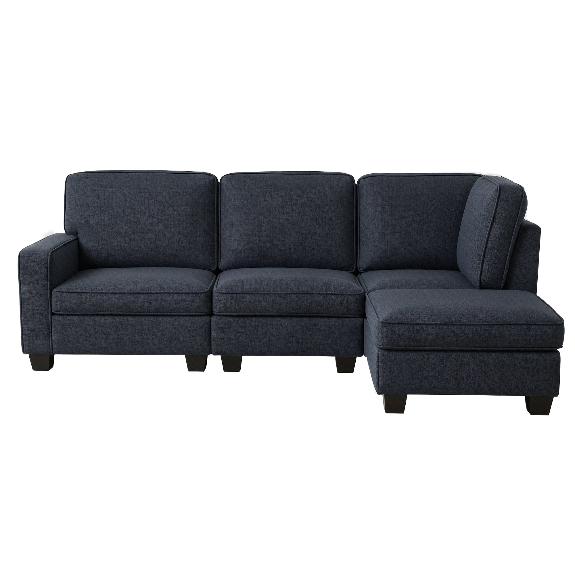 Sofa Lounge Set 4 Seater Modular Chaise Chair Couch Fabric Dark Grey
