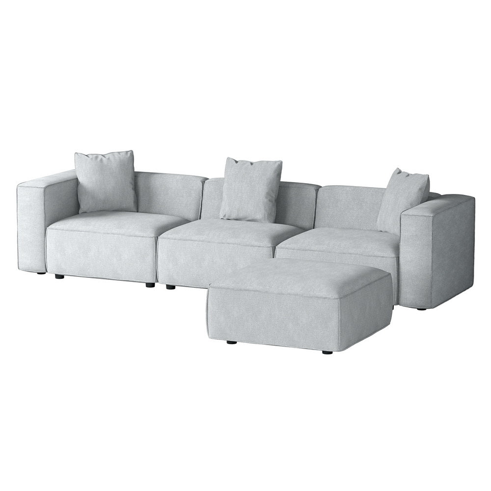 Modular Sofa Chaise Set 4/5/6-Seater Grey