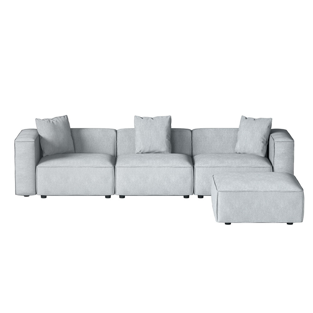 Modular Sofa Chaise Set 4/5/6-Seater Grey