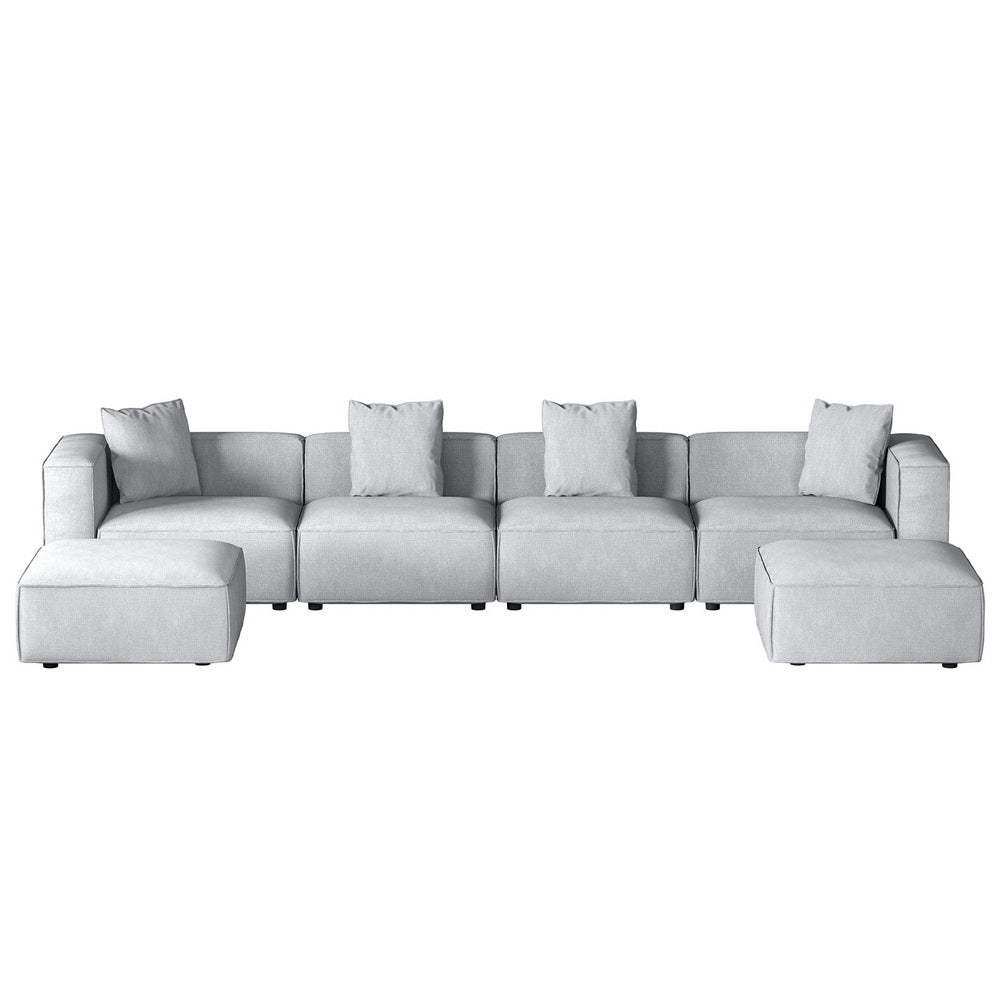 Modular Sofa Chaise Set 4/5/6-Seater Grey