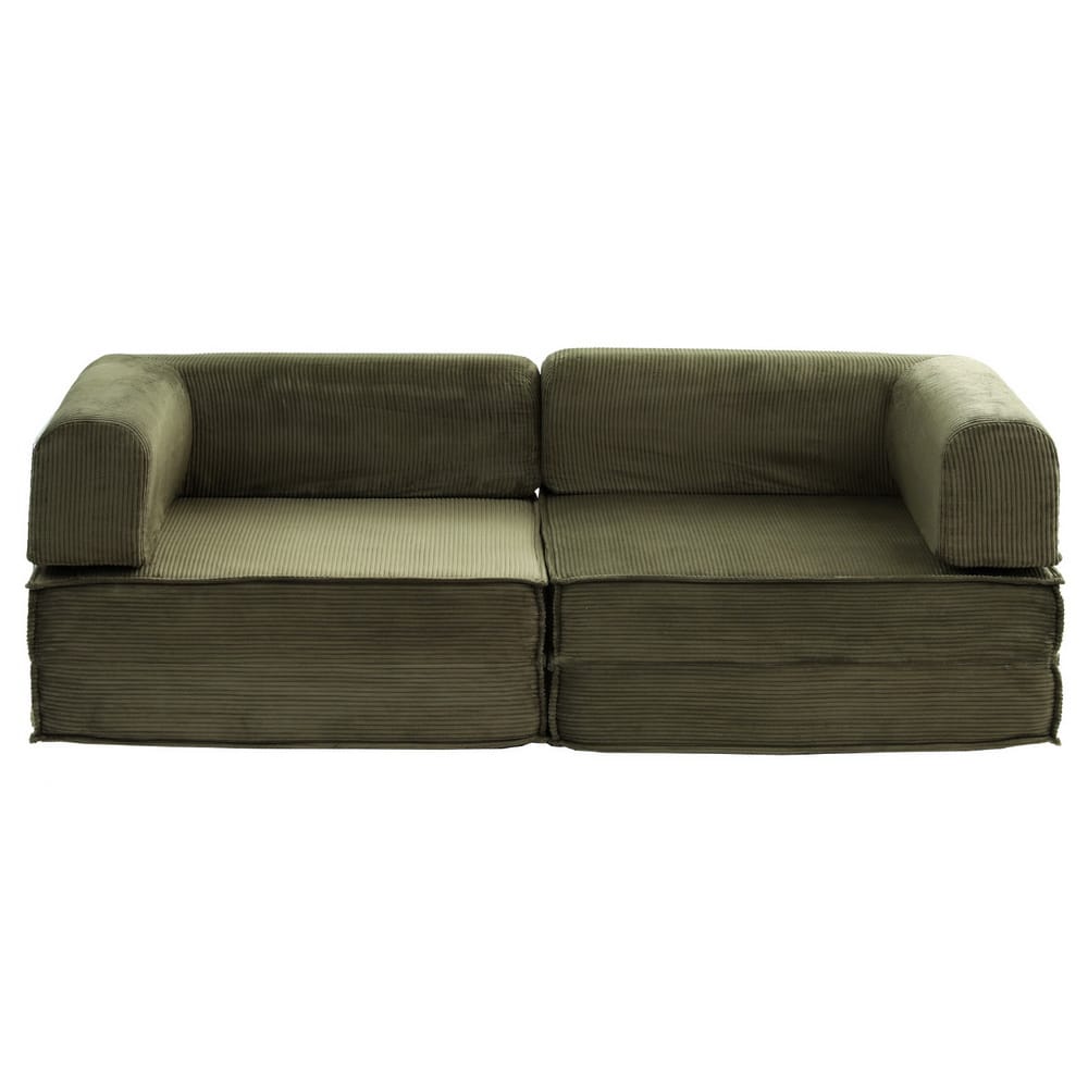 Green Folding Sofa Bed 180x100x68cm