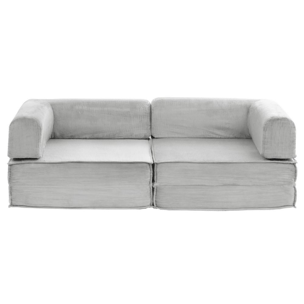 Grey Folding Sofa Bed 180x100x68cm