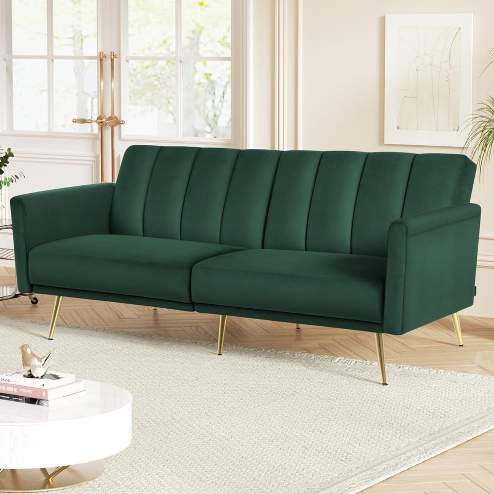 Sofa Bed 3 Seater Velvet 174x82x77cm