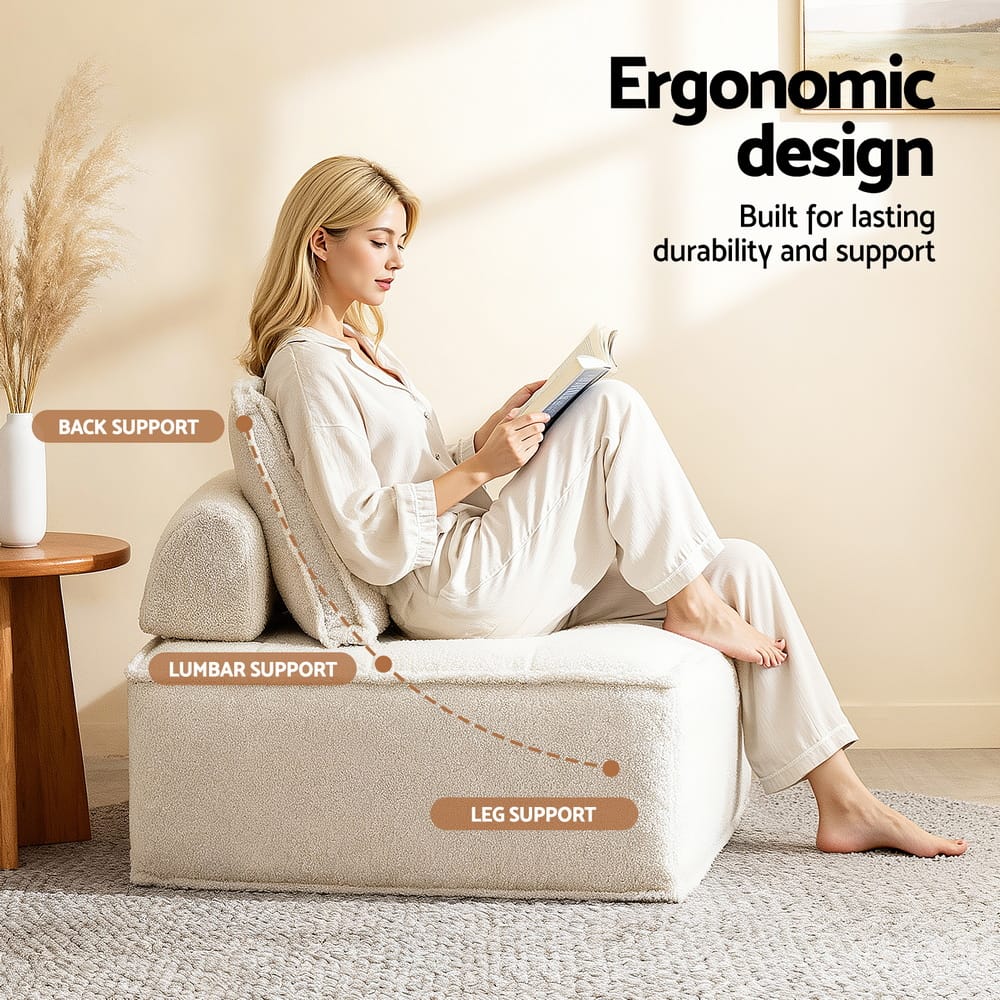 Floor Sofa Lounge Chair With Pillow 86x86x76cm