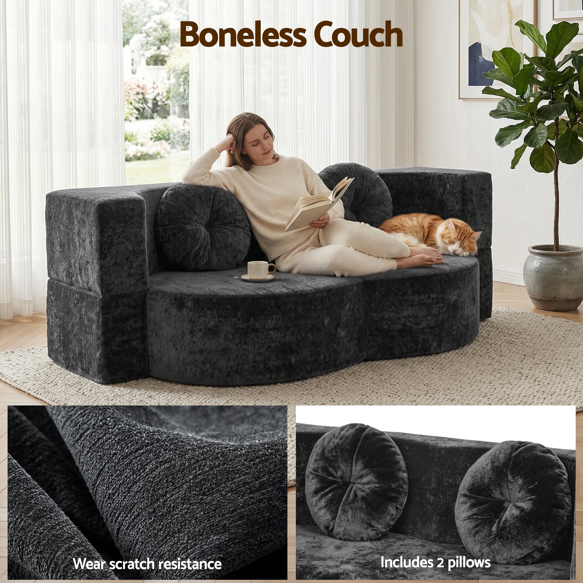 Convertible Sofa Bed Folding Sleeper Couch | Simpledeals