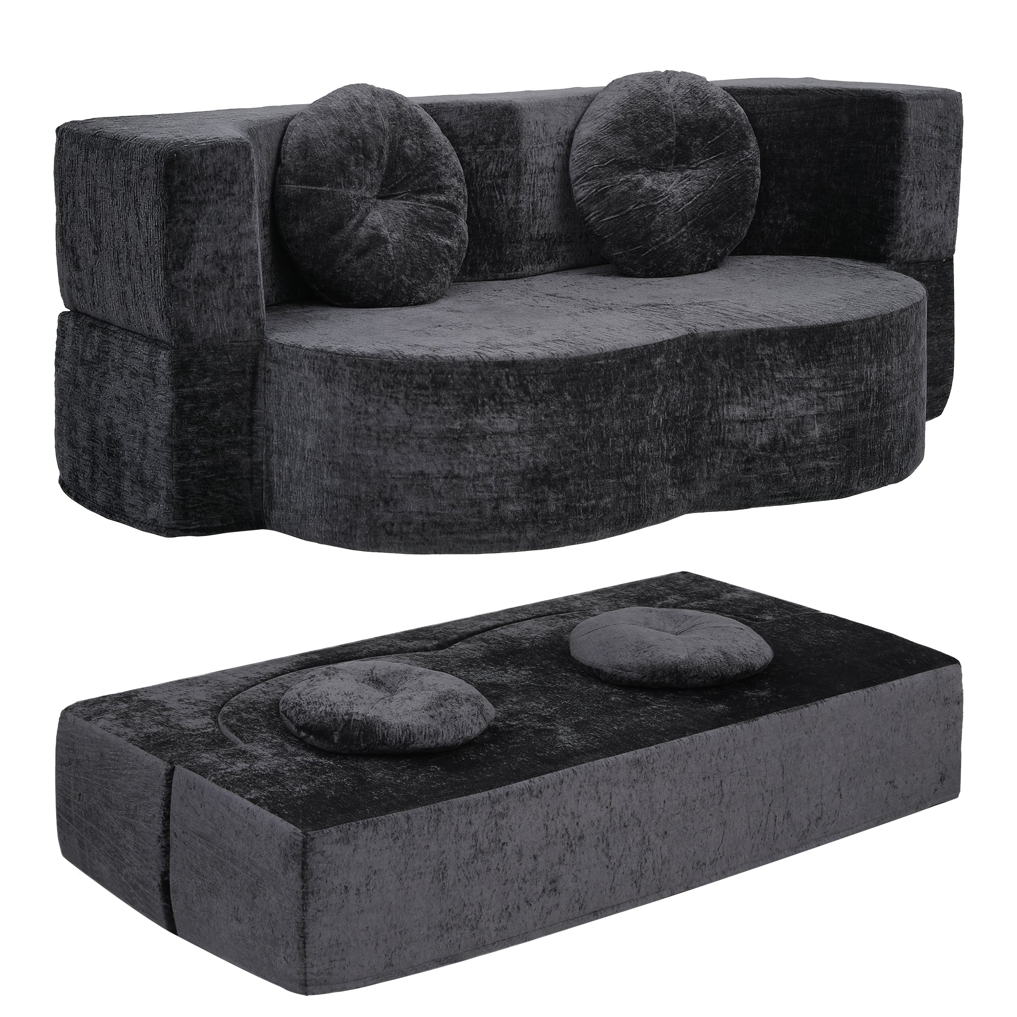 Convertible Sofa Bed Folding Sleeper Couch | Simpledeals