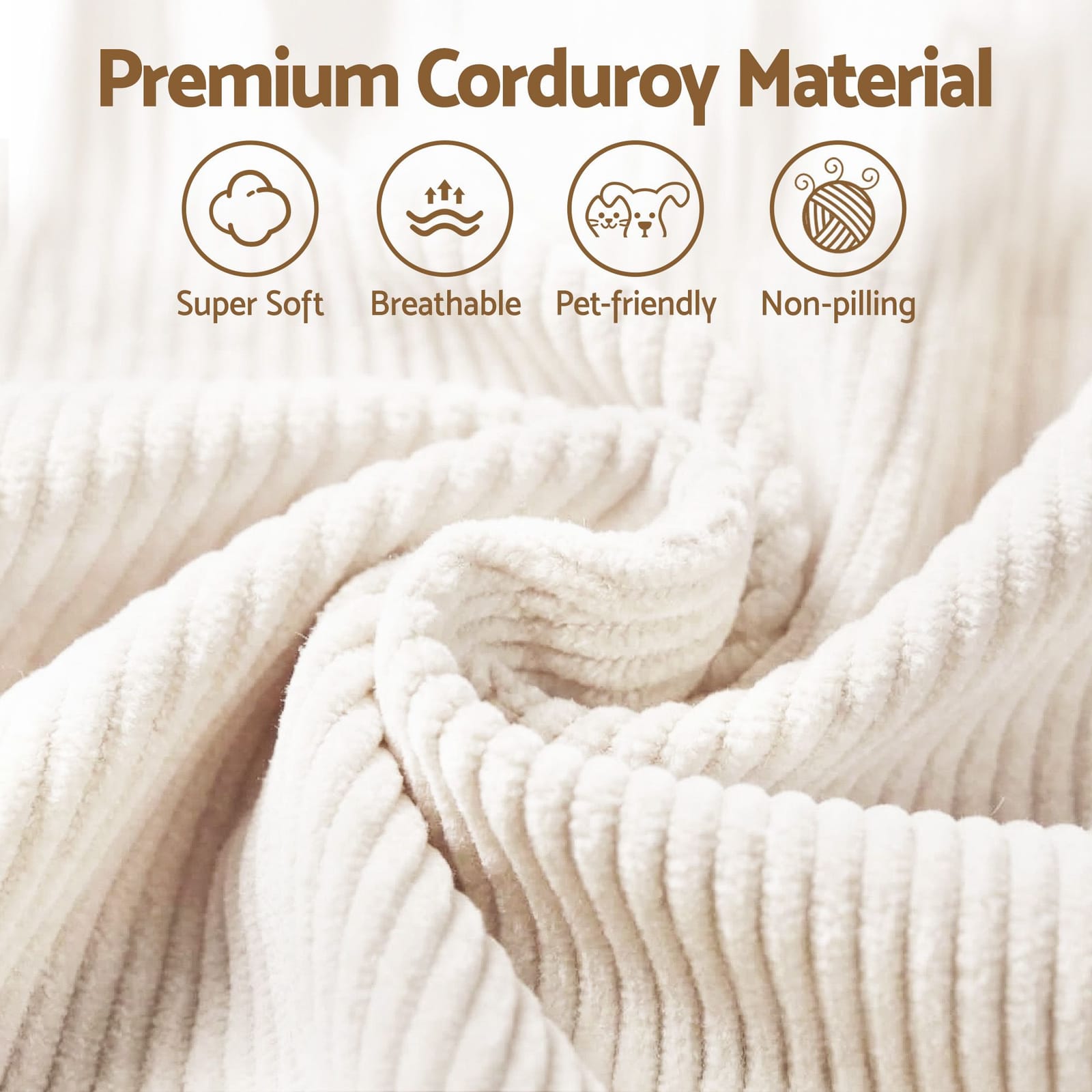 Bean Bag Sofa Ottoman White 103x102x71cm