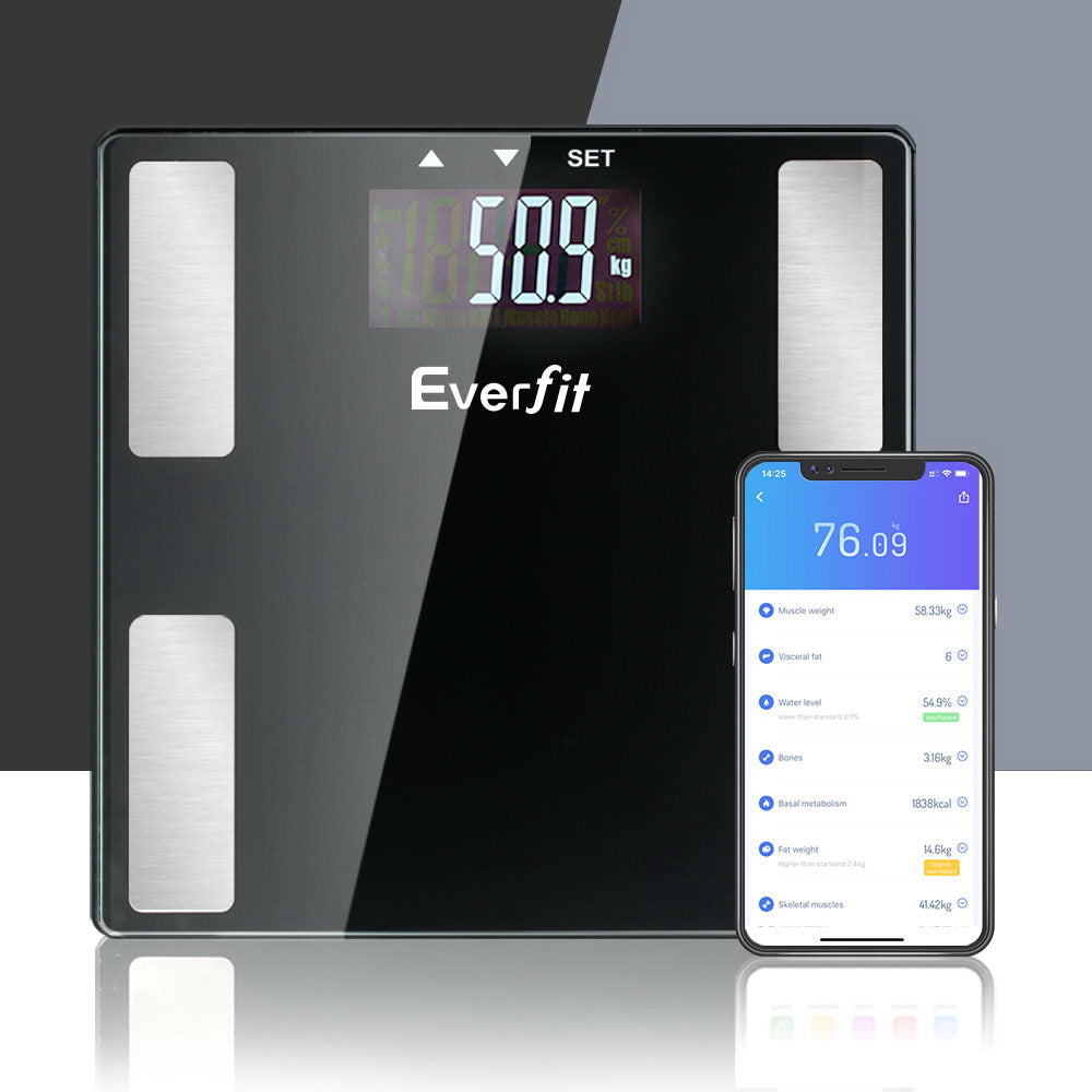 Bluetooth Body Fat Bathroom Scale, 180Kg