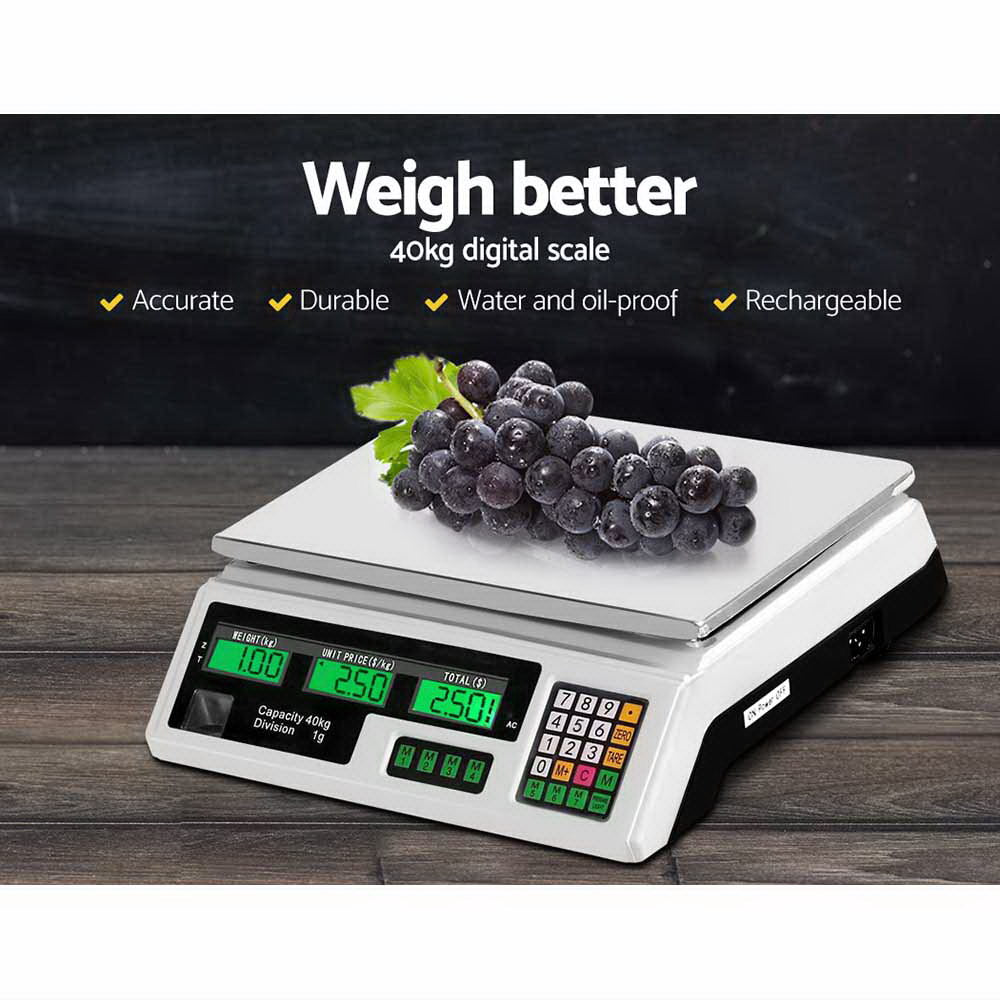40KG Digital Kitchen Scale Electronic Scales Shop Market Commercial