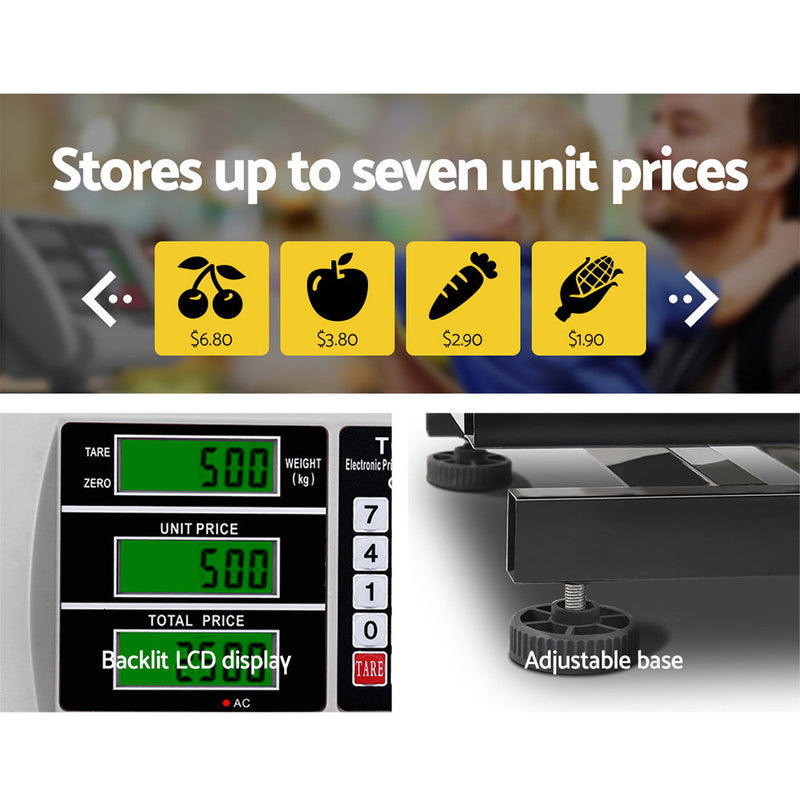 Platform Scales Digital 300Kg Electronic Scale Counting Lcd - Shop Market Commercial Postal