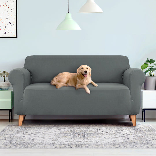 Sofa Cover Couch Covers 3 Seater Stretch Grey - Sofa Accessories
