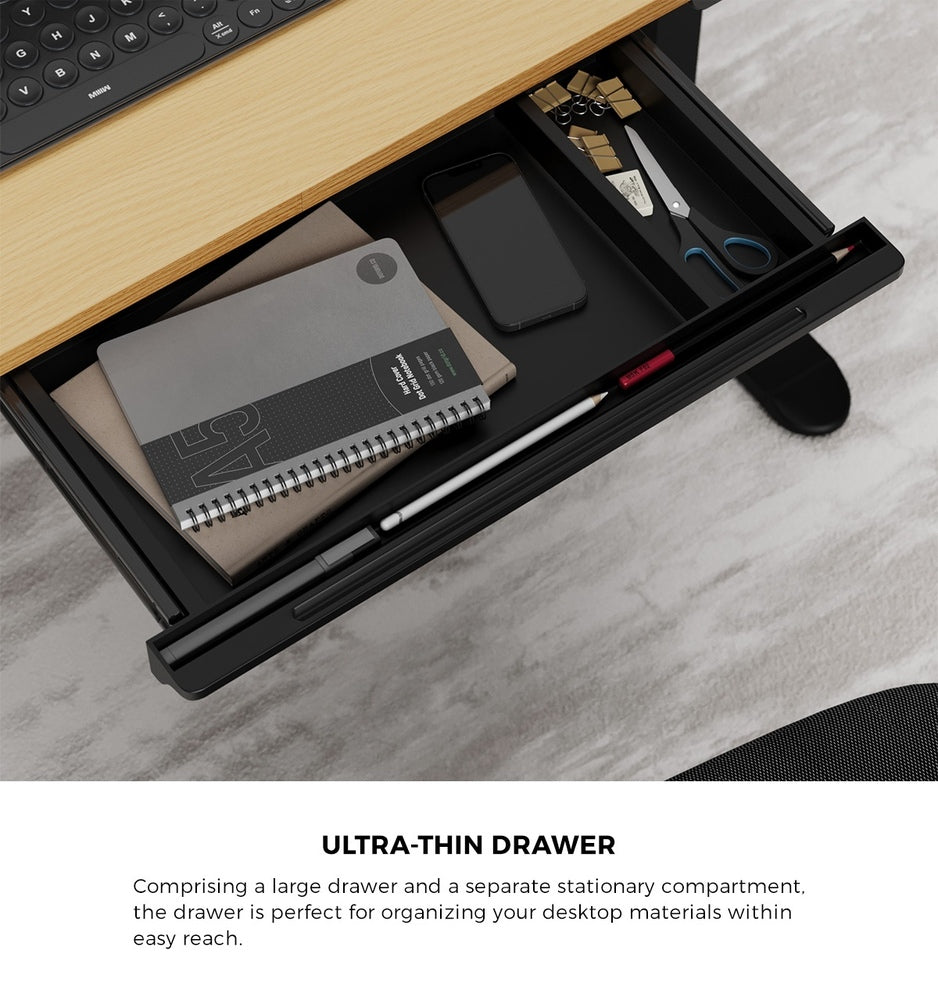 120CM Electric Standing Desk with Drawer Height Adjustable