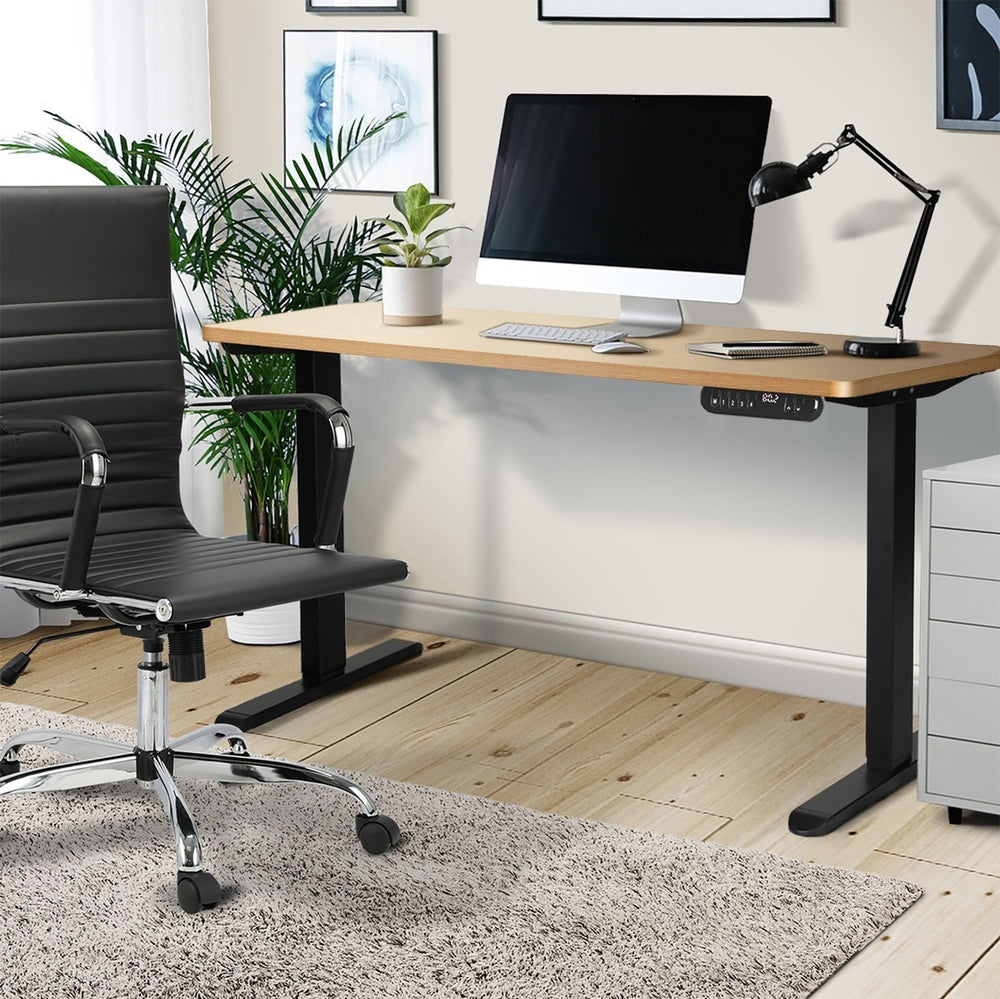 120CM Electric Standing Desk Single Motor Black&White