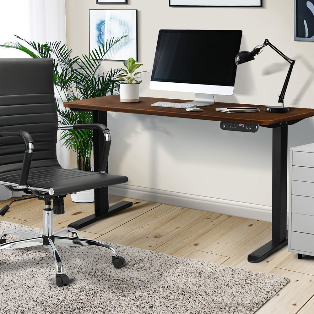 120CM Electric Standing Desk Single Motor Black&White