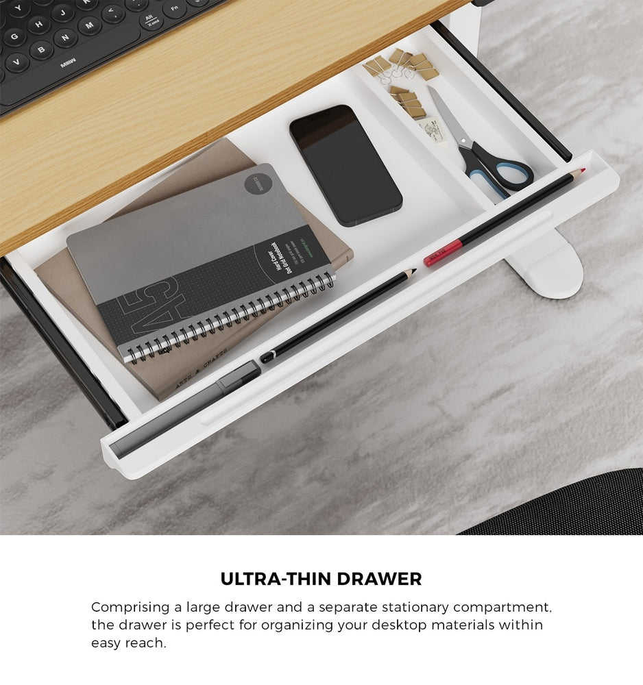 120CM Electric Standing Desk with Drawer Height Adjustable