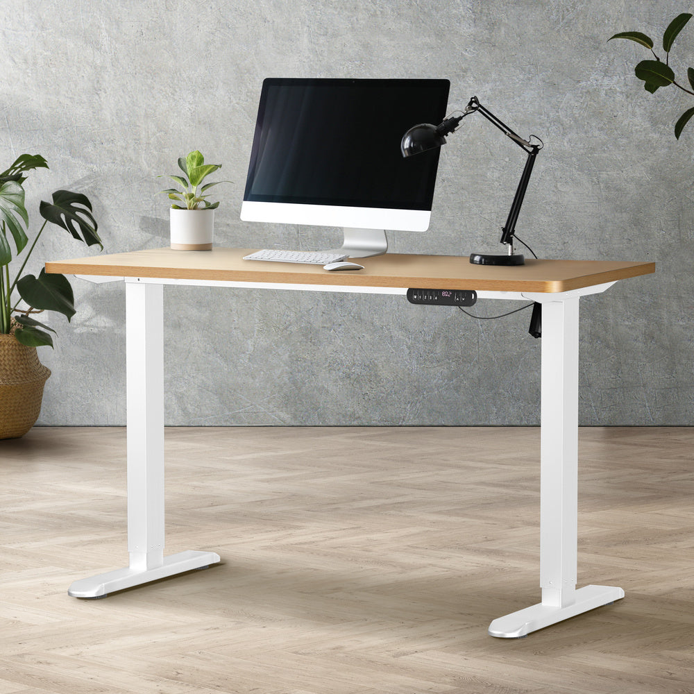 120CM Electric Standing Desk Single Motor Black&White