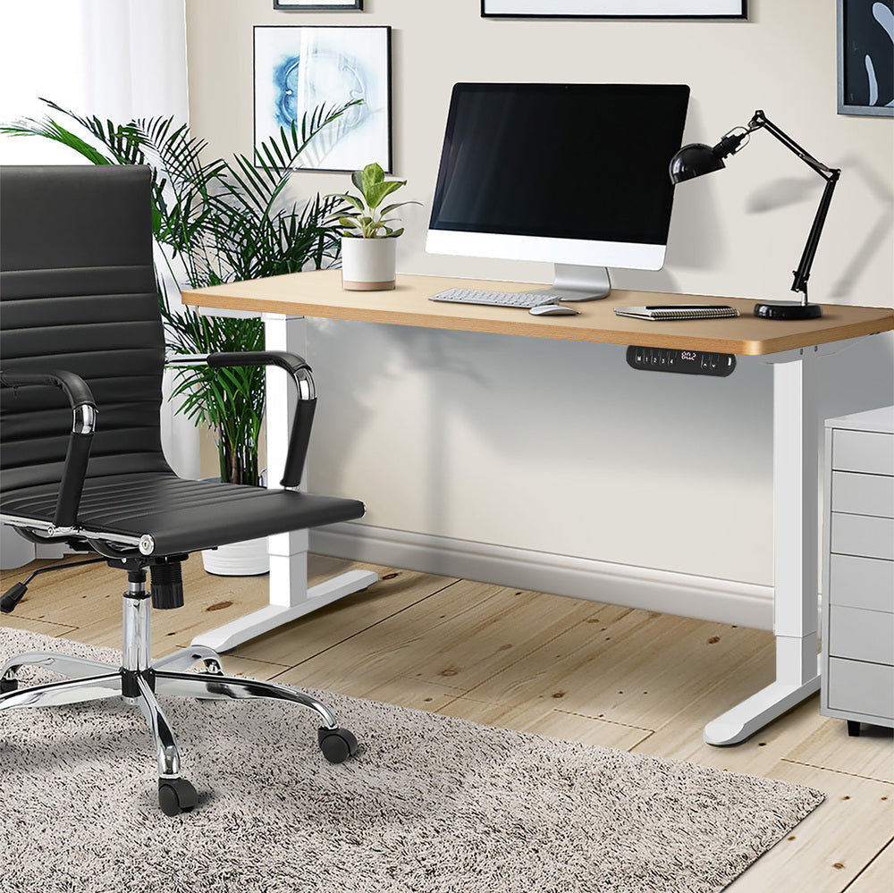 120CM Electric Standing Desk Single Motor Black&White