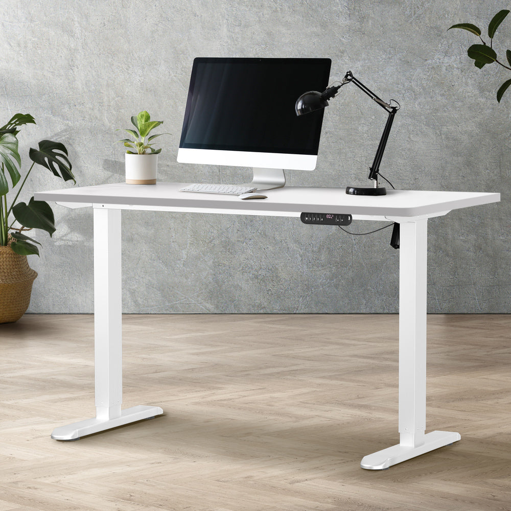 120CM Electric Standing Desk Single Motor Black&White
