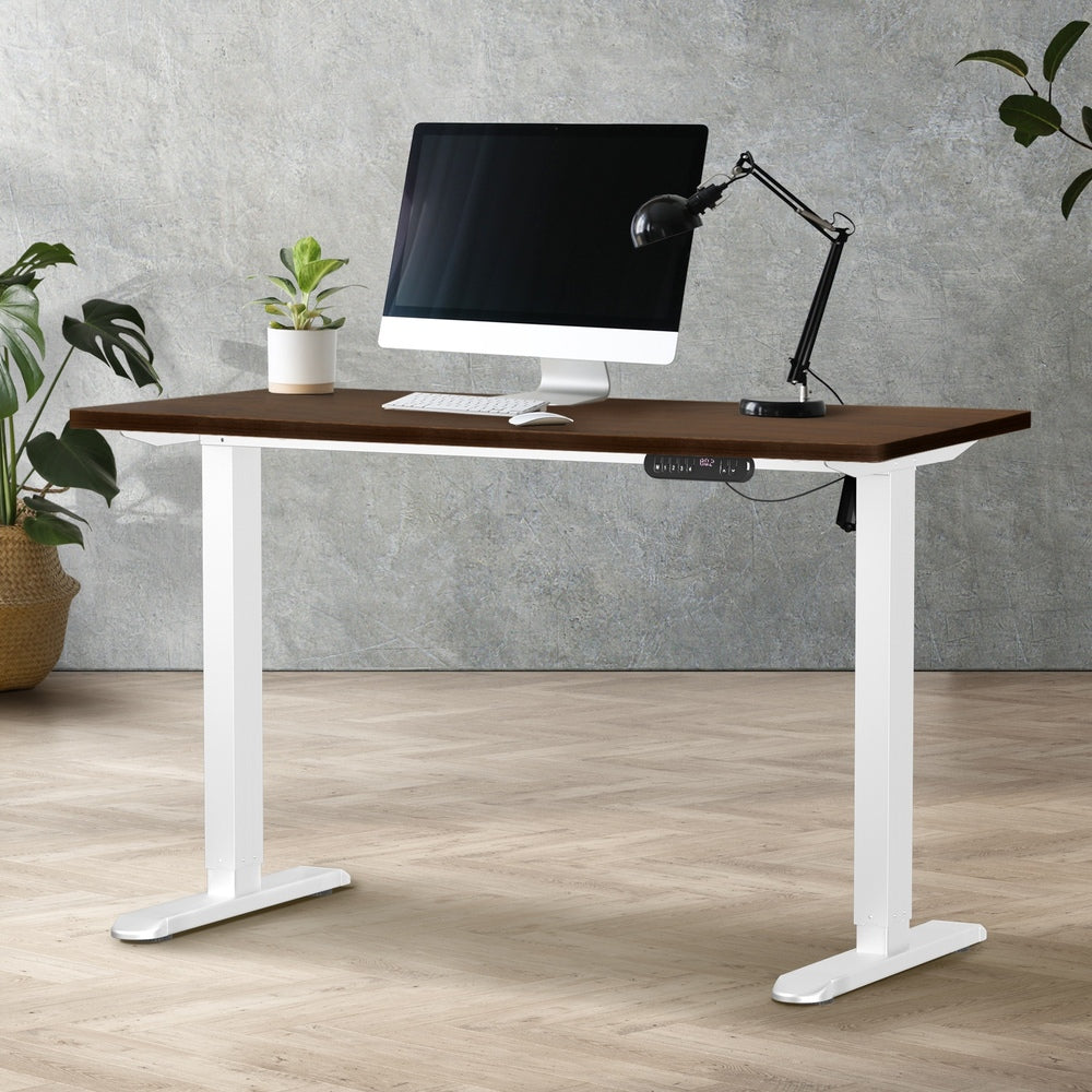 120CM Electric Standing Desk Single Motor Black&White