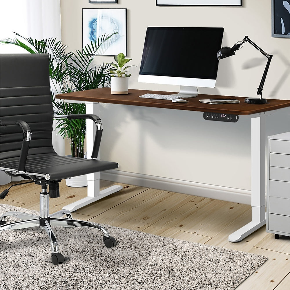 120CM Electric Standing Desk Single Motor Black&White